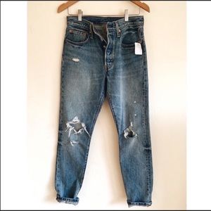 Levi’s 501 skinny jeans in old hangouts!